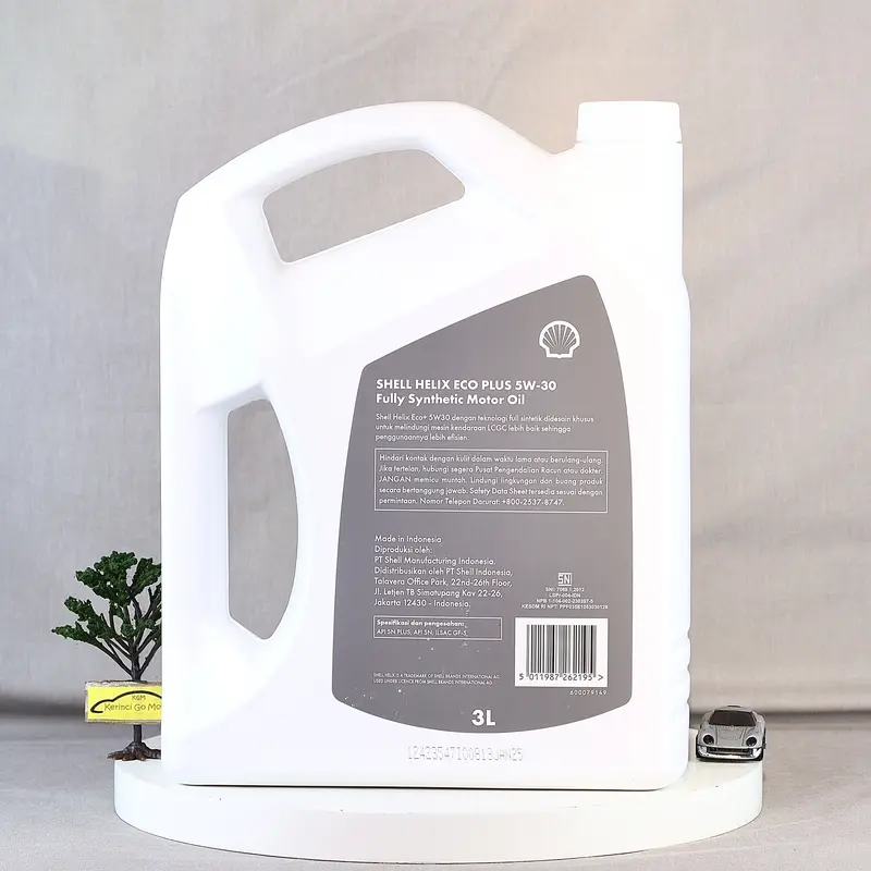 Shell Helix Eco Plus SAE 5W-30 3 Liter Api SN Plus/GF-5 Oli Mobil LCGC Mesin Bensin Pelumas Full Synthetic Fuel Economy Advance Technology Original 1