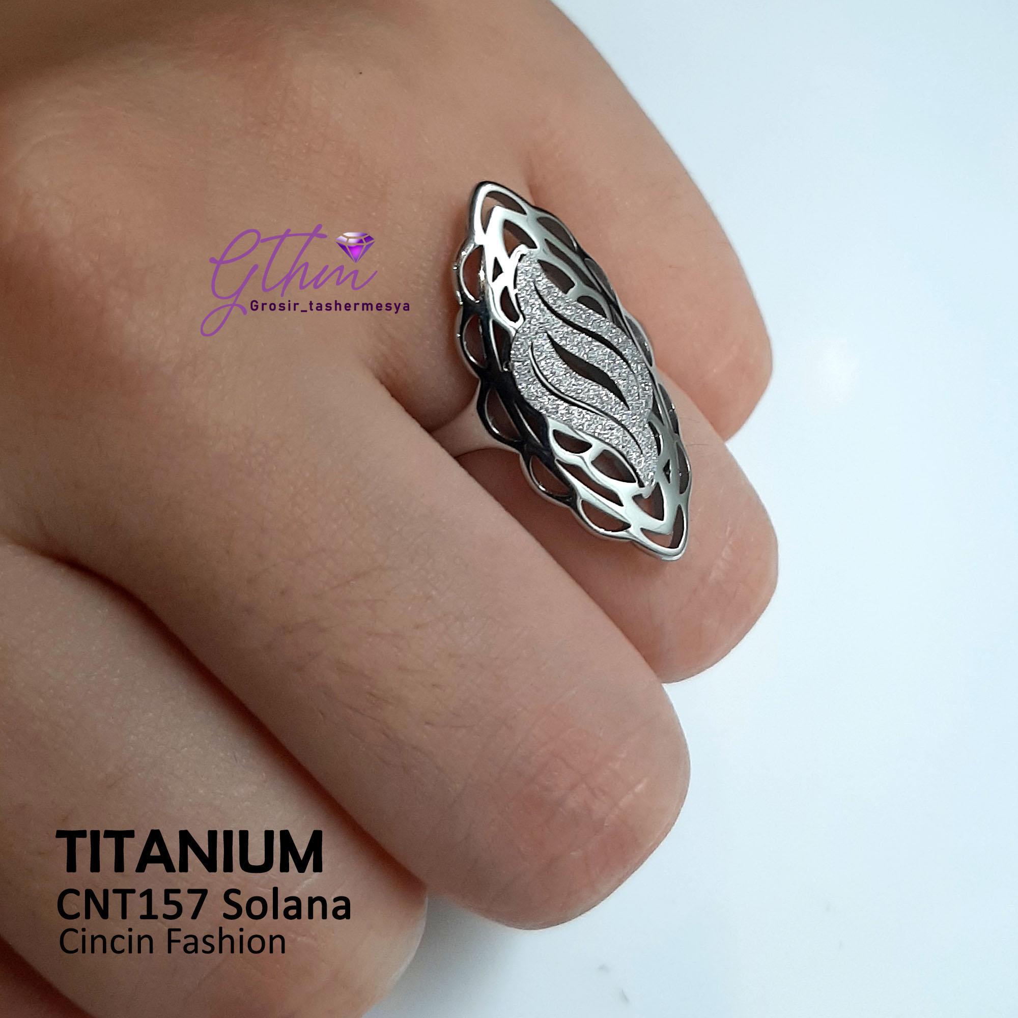 Cincin Ori Titanium Ukir Etnic Model Elegan Keren Kesan Mewah Cocok dipakai pesta kondangan Awet Anti Karat cnt157 Rings