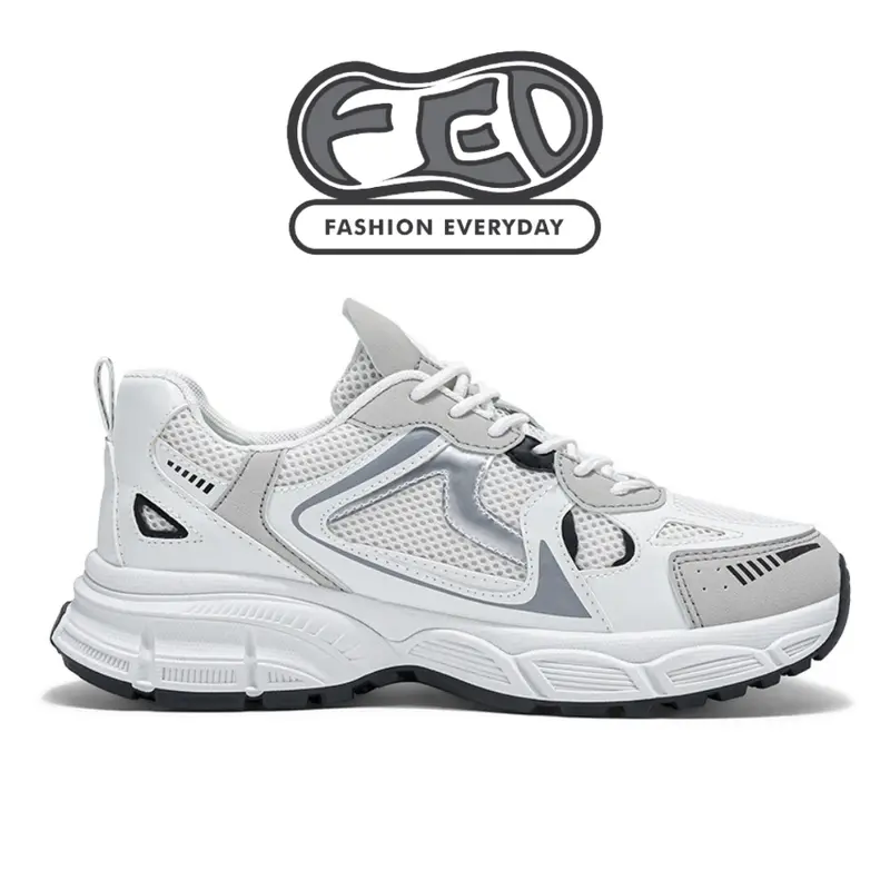 FED Sepatu Running Nakahara White Putih Kasual Pria Wanita Cowok Shoes Sneakers Terbaru Kekinian Casual 0
