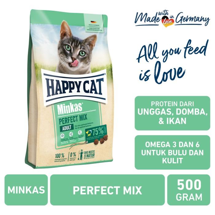 Gambar Happy Cat Makanan Kucing Dewasa Minkas Perfect Mix 500gr dari Happy Dog Happy Cat Indonesia Kota Administrasi Jakarta Utara Tokopedia