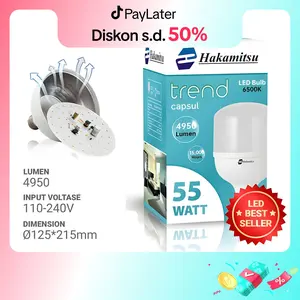 Lampu Led T-Bulb Jumbo Hakamitsu 5W 10W 15W 20W 25W 30W 40W 60W - Hemat Listrik Sampai 85%