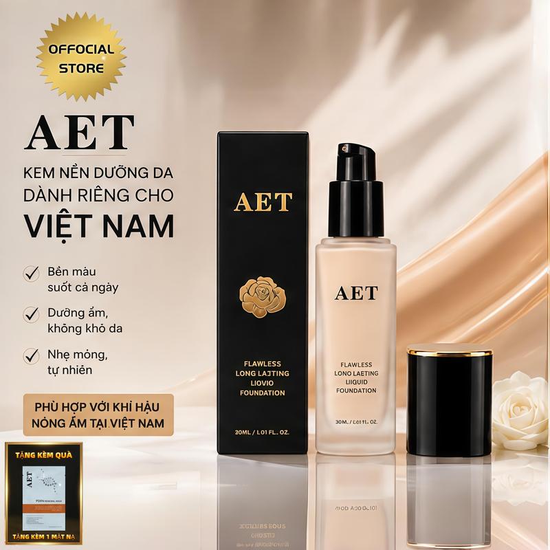 Kem nền dưỡng da lâu trôi - AET Liquid Foundation | Dưỡng ẩm da, mịn màng tự…