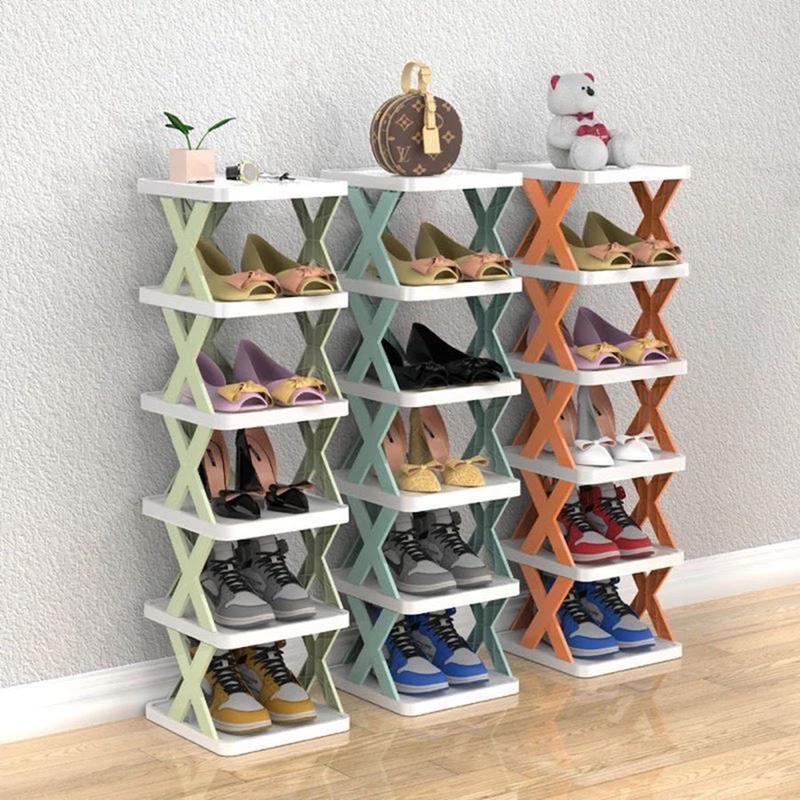  Kệ Để Giày Dép Đa Năng Dễ Tháo Lắp 5 Tầng Kệ Trang Trí Decor Chữ X Hiện Đại Chất Liệu Nhựa PVC Cao Cấp 