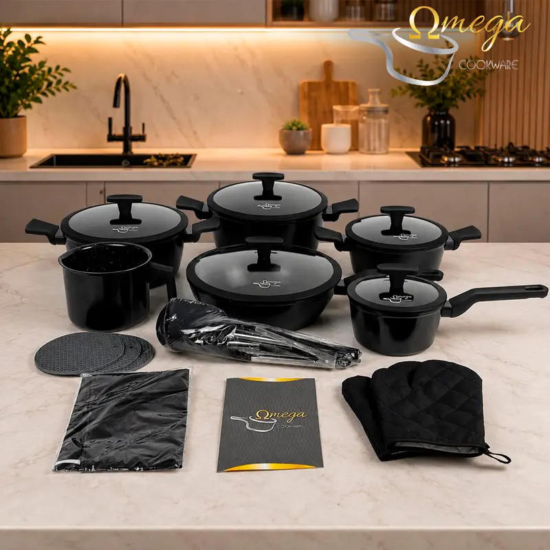 Jogo De Panela Omega Cerâmica Premium 20 Peças - Antiaderente