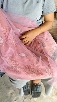 Product Review of Moana Set Hijab Segiempat Gamis Wanita Muslim Mewah Ceruty Babydoll Printing Mix Tille Tutu Cantik from 정**7 0