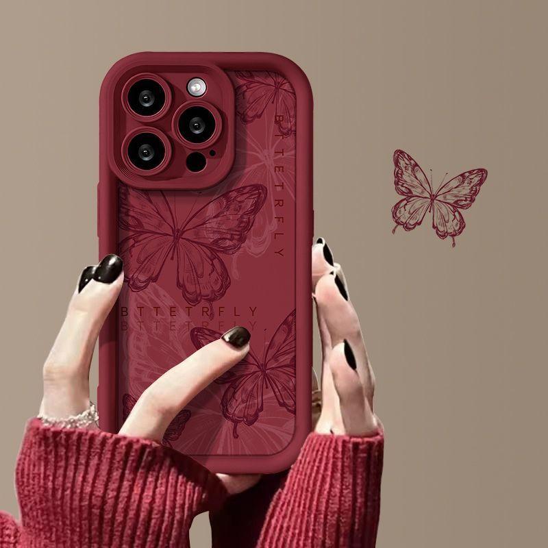 Product Introduction of Step Butterfly Soft iPhone case for iPhone15promax14Pro13/12/11/7/8plus/XR/xsmax New Cellphone Protection Smartphone Devices Handheld 0