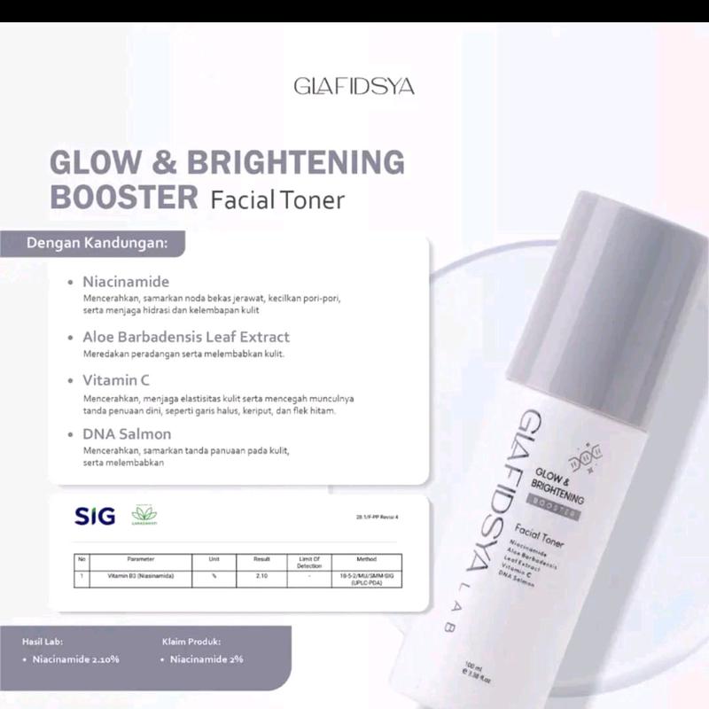 1 PAKET GLAFIDSYA BOOSTER GLOW & BRIGHT GLAFIDSYALAB  ORIGINAL - LANGSUNG KIRIM 6