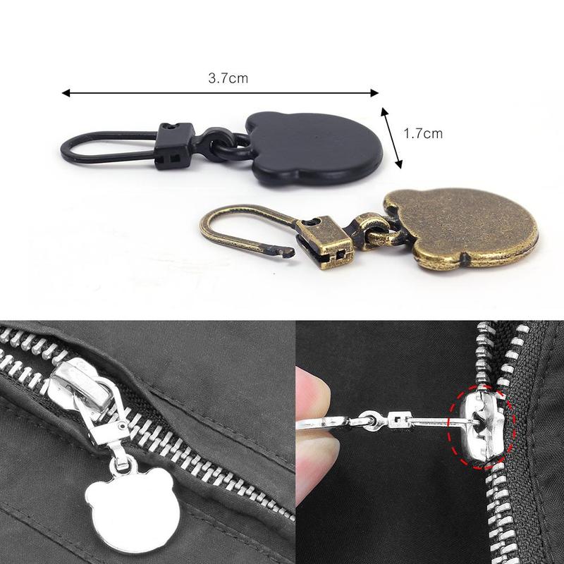Product Introduction of 1/5pcs Small Bear Head Detachable Zipper Sliders Repair Accessories Pants Dress Zippers Head Clothes Accessories 18