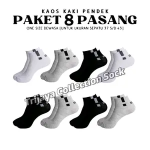 8 Pasang Kaos Kaki New Sport Pria & Wanita