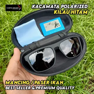 Kacamata Polarized Tembus Air Kilau Hitam Kacamata Memancing