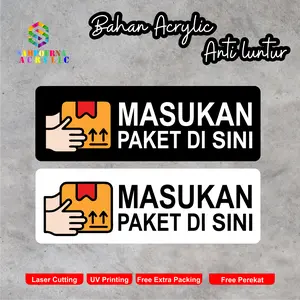 sign akrilik masukan paket di sini simple minimalis aesthetic