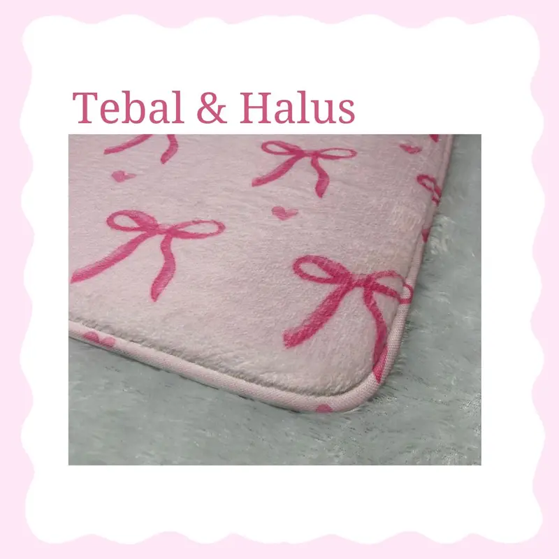 Keset Pintu Aesthetic Doormat Kamar Tidur/Ruang Tamu Warna Pastel Tebal dan Halus 38x58cm 2