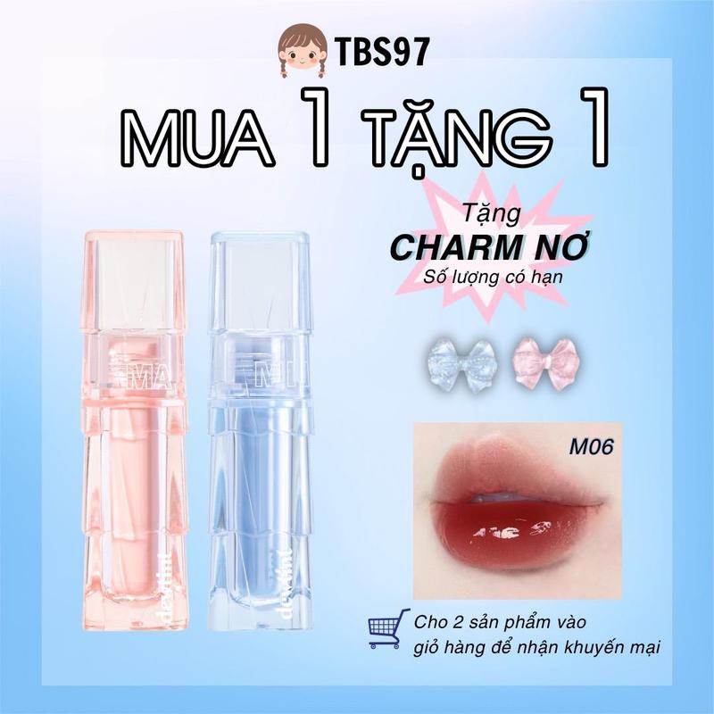 ( Mua 1 son tặng kèm 1 son ) SON KEM BÓNG THẠCH NƯỚC THỦY TINH