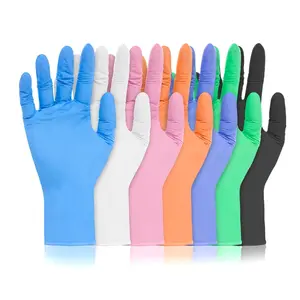 [1 BOX ISI 100 PCS] Sarung Tangan Karet Nitrile Food Grade Powder Free Latex Putih Cleaning - Ukuran S, M, L, XL