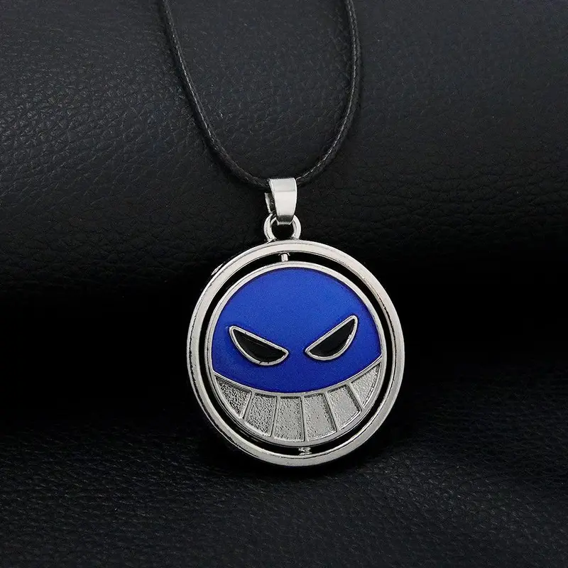 READY STOCK Kalung / Keychain Portgas D. Ace Anime Manga One Piece Hiken No Ace Rotate Necklace 5