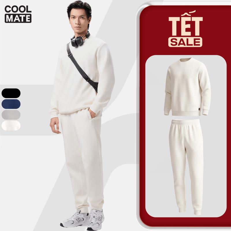Set bộ thu đông nam Áo Sweater nỉ và Quần Jogger All-day thoáng khí giữ ấm cơ thể - FW25 - Coolmate
