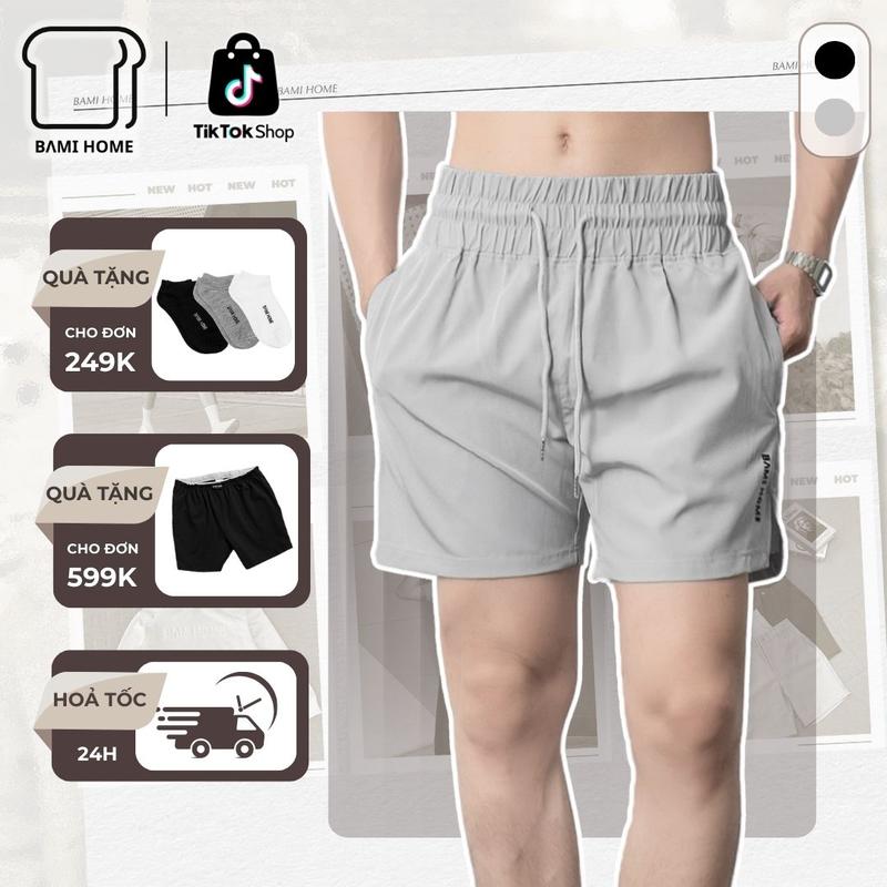 Quần short nam SWIFT BAMI HOME, chất liệu dù thoáng khí, lưng thun 8cm co giãn, thoải mái QB08