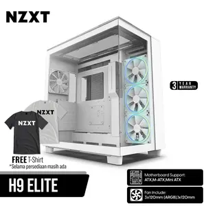 NZXT H9 Elite Premium Dual-Chamber Mid-Tower Airflow ATX Case