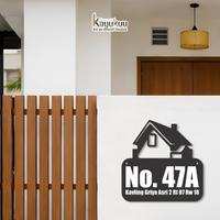 Gambar Kreasikayukuu Plakat Rumah Akrilik Ukuran 25x25cm | Sign Nomor Rumah Akrilik - Hitam-Tulisan Putih dari kreasikayukuu Kab. Boyolali 1 Tokopedia