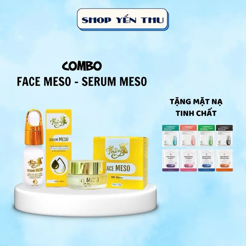 COMBO 2 SẢN PHẨM ( SERUM ME SO và  KEM DƯỠNG ME SO Skincare Chăm Sóc Da Làm Đẹp Da 0