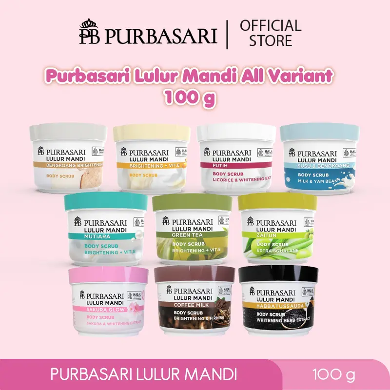 Purbasari Lulur Mandi 100gr / Pencerah / Hidrasi / Body Scrub 0