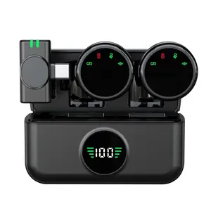 Microphone 2 Mic Wirelles S5 Type C iPHONEMikrofon Lavalier Nirkabel Dual 2.4GHz Anti Bising Magnetik Plug Play