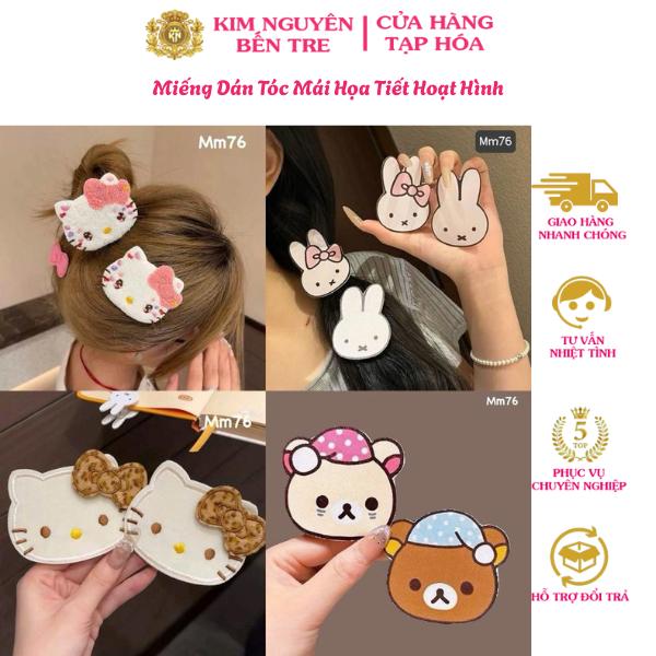 Miếng Dán Tóc Mái Họa Tiết Dễ Thương Dành Cho Nữ Dụng Cụ Dán Tóc Mới 2025 Không Làm Hỏng Tóc Miếng Dán Ma Thuật Hình Thú Phụ Kiện Tóc