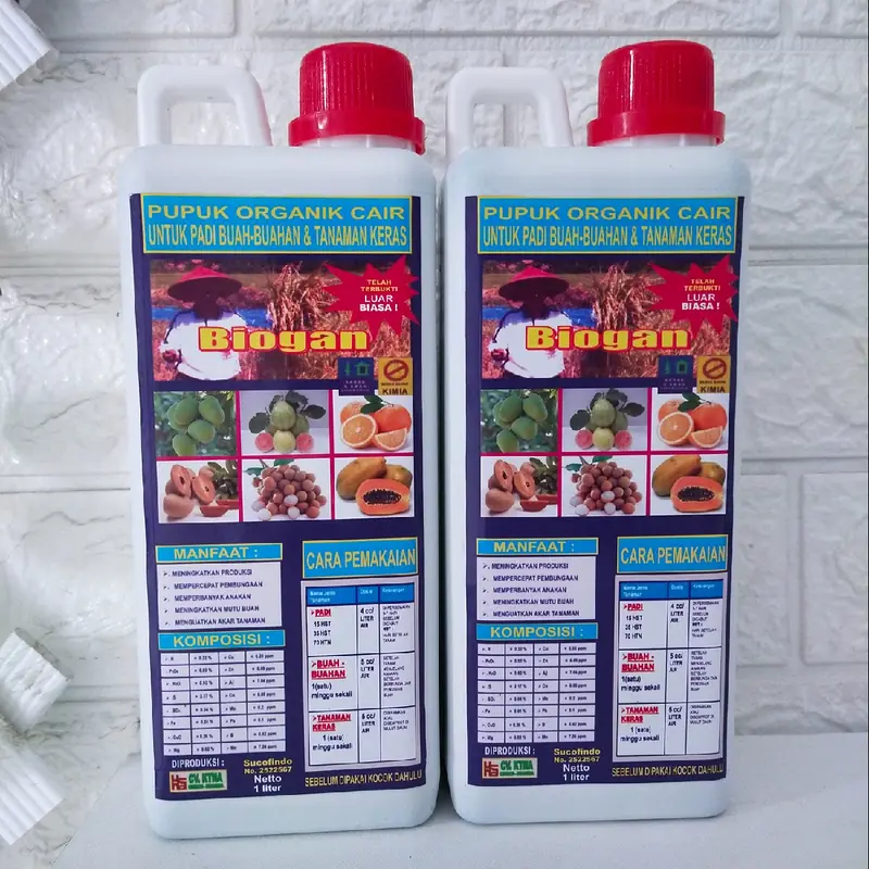 Pupuk Organik Cair Biogan (POC) Untuk Meningkatkan Pertumbuhan dan Hasil Panen Padi - 1 Liter 1