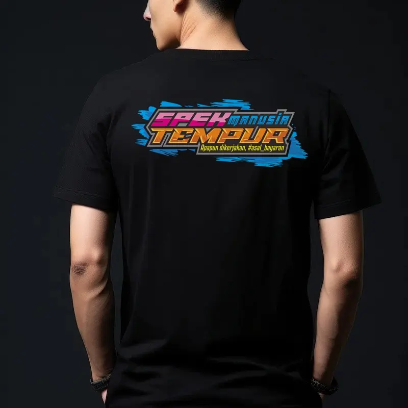 Kaos spek manusia tempur combed premium High Lembut