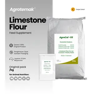 Calcite Limestone Flour 1kg AGROCAL-55 Calcium Carbonate CaCO3 Mineral Pakan Hewan Ternak
