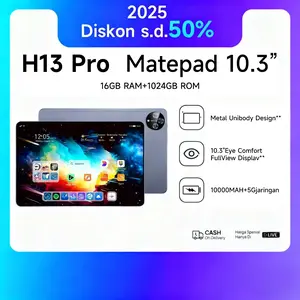 （42）（COD）MatePad 5G Tablet H13 Pro 10.3 inci baru Snapdragon 888 [16GB+1TB] Pengalaman profesional seperti PC |Tampilan layar penuh warna asli OLED 120Hz l ultra-tipis | ultra-portabel Wifi
