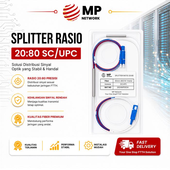 Gambar Splitter Ratio 20:80 - MP Network dari MP Network Kab. Tangerang Tokopedia