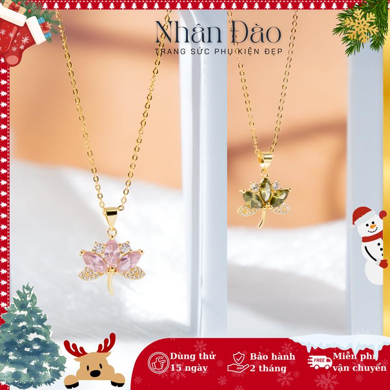  Dây Chuyền Liên Hoa thanh tịnh bình yên titan xi vàng với 2 màu lựa chọn 