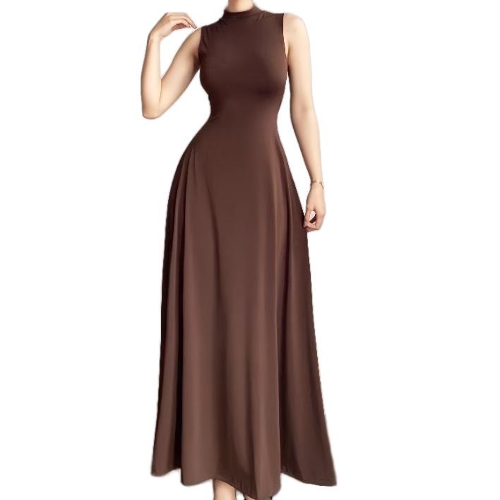 Đầm body nữ cổ kín dáng áo tanktop thiết kế chân váy xoè nhẹ thanh lịch đi tiệc sang chảnh Lolystore dress women HL158