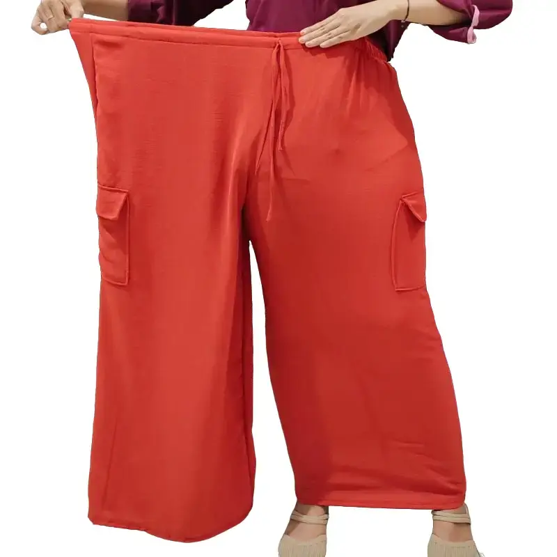 Celana panjang cargo wanita kekinian big size 3xl - Kulot cargo jumbo crinkle airflow premium Melar Nyaman saku Samping