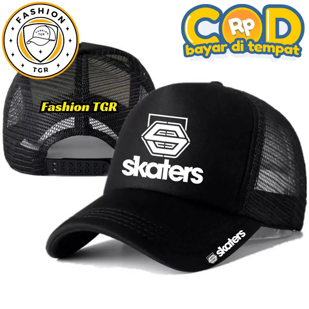 Fashion TGR Topi Trucker SKATERS - Topi Distro SKATERS Logo - Topi SKATERS Premium - Topi Pria Dewasa - Topi Pria Original Asli - Topi Jaring Pria Keren Distro - Other