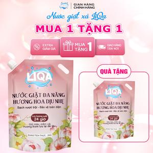 [MUA 1 TÃNG 1] Nước Giặt Xả-LIQA Túi 2KG Sạch Sâu Lưu Hương 24H-72H Đậm Đặc Lavender Thơm Lâu An oàn Cho Da Dịu Nhẹ Không Kích Ứng Giữ Màu Mềm Mại KHÔNG Phốt Pho KHÔNG Huỳnh Quang Thành Phần Lô Hội Dịu Nhẹ