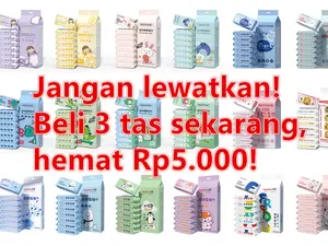 Tisu Basah Mini Portabel (8 bungkus/64 lembar) – Dikirim Acak, Bebas Alkohol & Pewangi Tissue Bayi Wipes