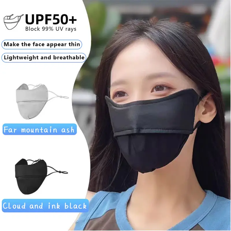 Masker Wajah Anti Uv Pelindung Matahari UPF50+ Masker Wanita ice Sutra masker 0
