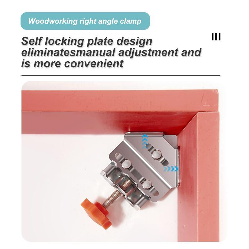 Product Introduction of IMBOT，Angle Clamp Stainless Steel Adjustable 90 Degree Right Angle Woodworking Clamp, Durable Rust, Flexible Fixing Clamp, Time-Saving and Efficient, Accurate Assembly 2