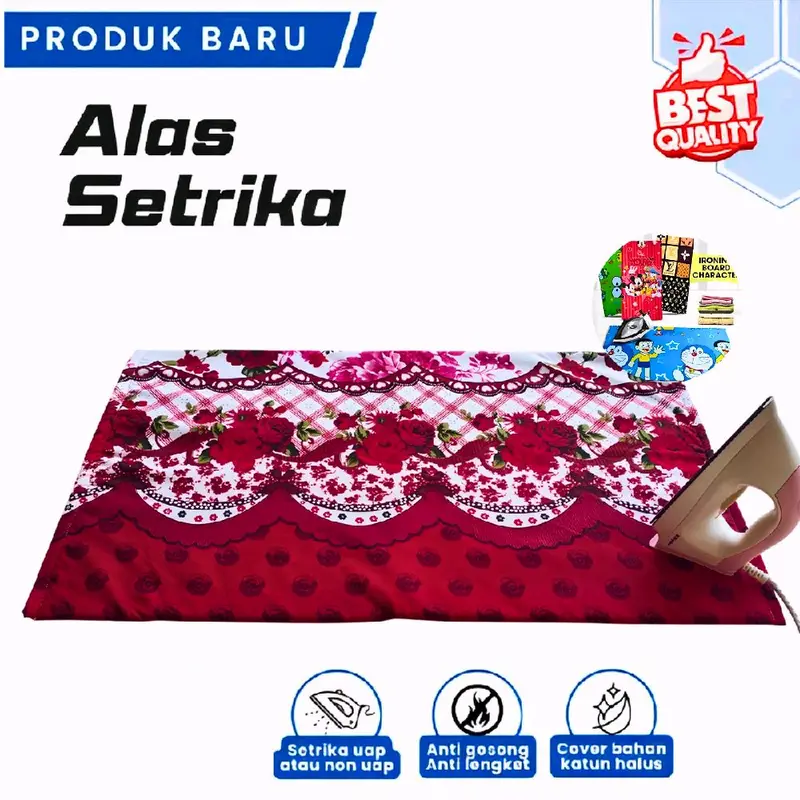 Alas Setrika Portable Alas Gosok Setrika anti  panas Dan lengket ukuran 90x50 Cm 6