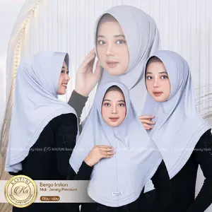 Kasturihijab Bergo instan pet aisyah Jersey PREMIUM Kerudung Cantik Panjang Muslim Size M