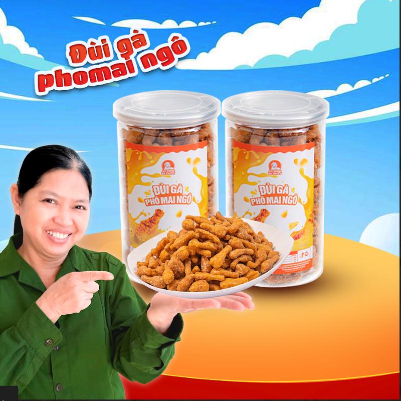 Hũ snack ĐÙI GÀ PHÔ MAI NGÔ - Ăn Cùng Bà Tuyết M47
