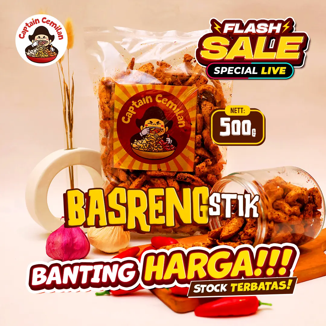 500gr - Basreng PEDAS DAUN JERUK Captain cemilan Bandung food Snacks Makanan Chips Snack  Goreng