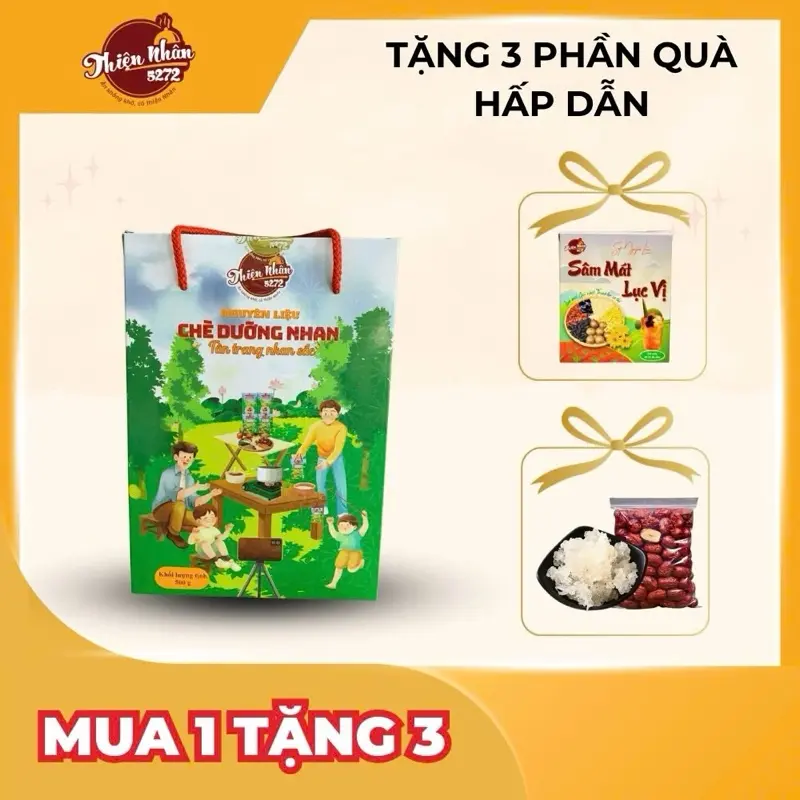 Set Chè Dưỡng Nhan 14 Vị ( Size Lớn 500Gr [Shop Thiện Nhân 5272] ) - Tặng Kèm 1 Túi Táo, 1 Túi Yến & 1 Set Sâm Mát Lục Vị Nấu 10 - 12 Lít Nước