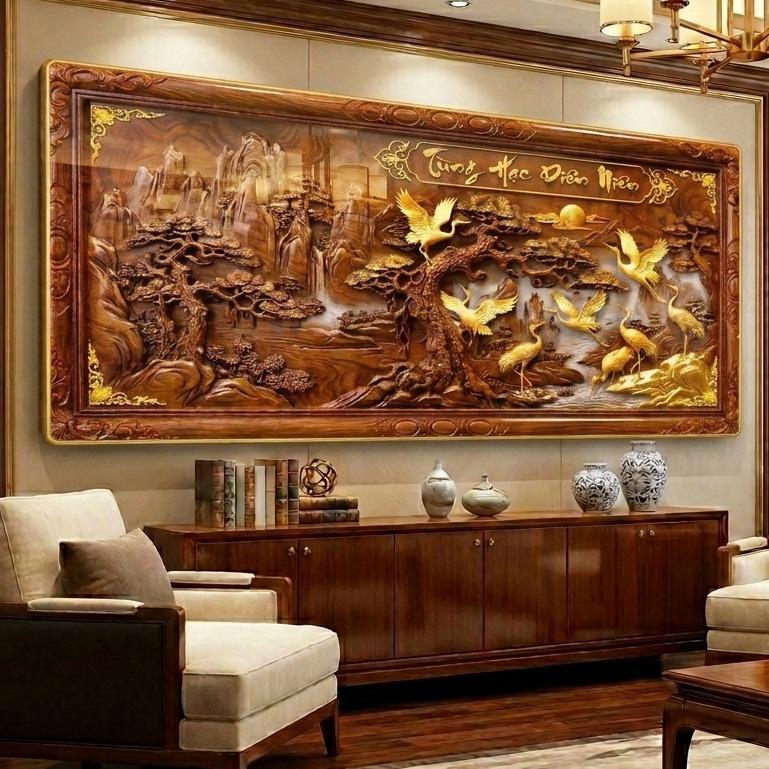 Bảo Anh - Tranh Phong Cảnh Sơn Thủy Hữu Tình Trang Gương Khổ Lớn Treo Tường…
