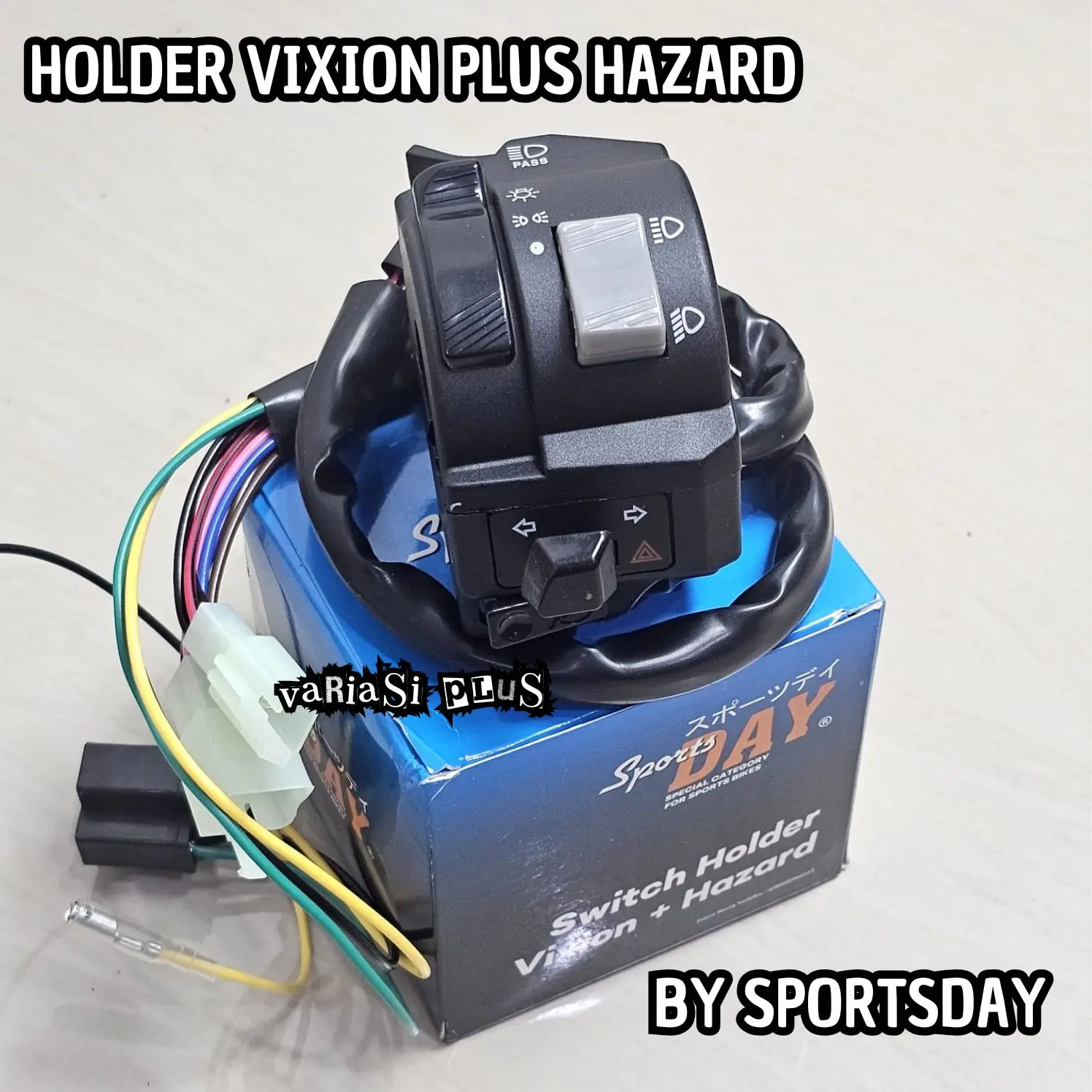 Holder saklar kiri hazard murah berkualitas model vixion day mitsuyo agamotto