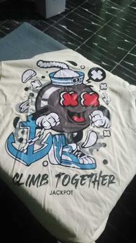 Product Review of Baju Kaos Pria Distro T-Shirt Oblong Atasan Cowok Lengan Pendek Keren Kekinian Climb Together Combed from z** 0