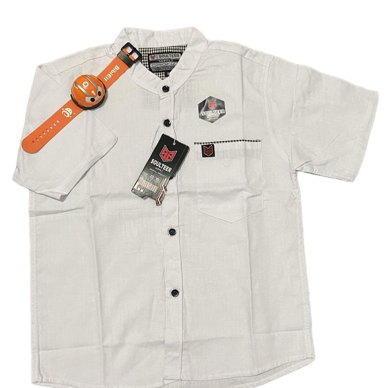 Kemeja Polos Anak Laki-laki Lengan Pendek Usia 3-12 Tahun Kain Katun Cigaret Premium Best Quality Fashion Baju 8