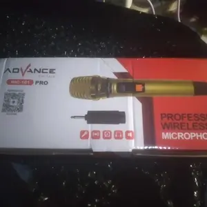 【COD】N E W !!! Advance MIC-101 PRO Single Mic Wireless UHF (Nirkabel) Recharger Baterai Garansi Resmi 1 Tahun Gold Microphone Mikrofon  Plastik